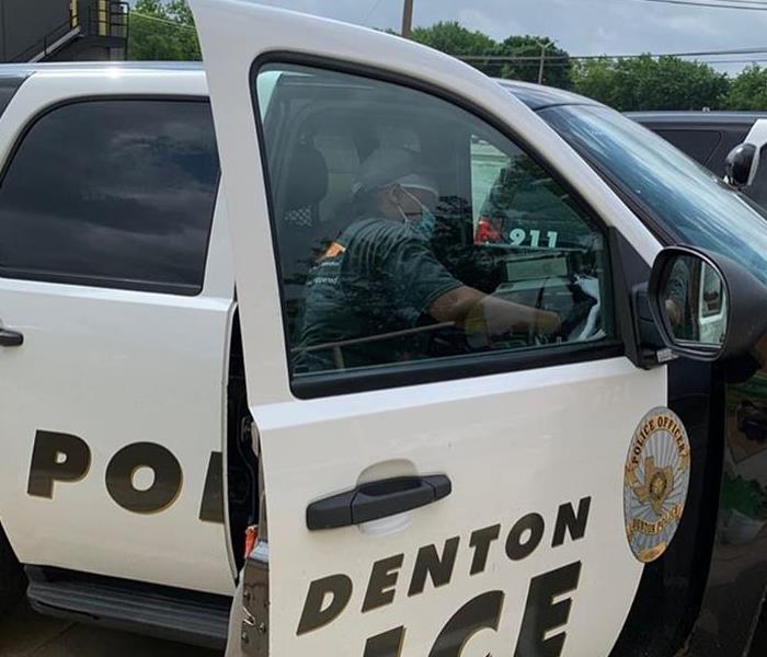 SERVPRO of Denton cleaned Denton Police Department Vehicles, May 22, 2020. 