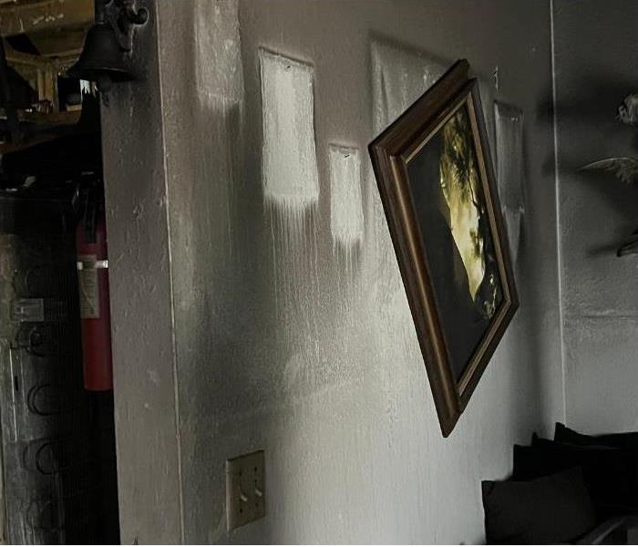 residential fire damage in bedroom